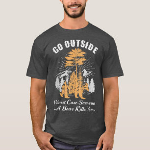Surreal Bear Trees Wildlife Nature Animal Bear Out T-Shirt