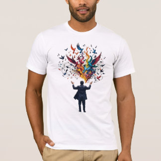 Surreal bird symphony art T-Shirt