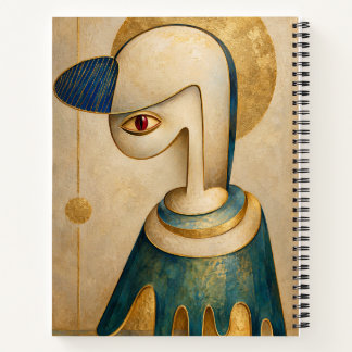 Surreal Blue & Gold Spiral Notebook