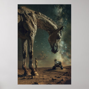 Surreal Bronze Poster featuring Dali Horse and Gig
