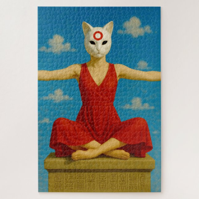 Surreal Cat Goddess Puzzle (Vertical)