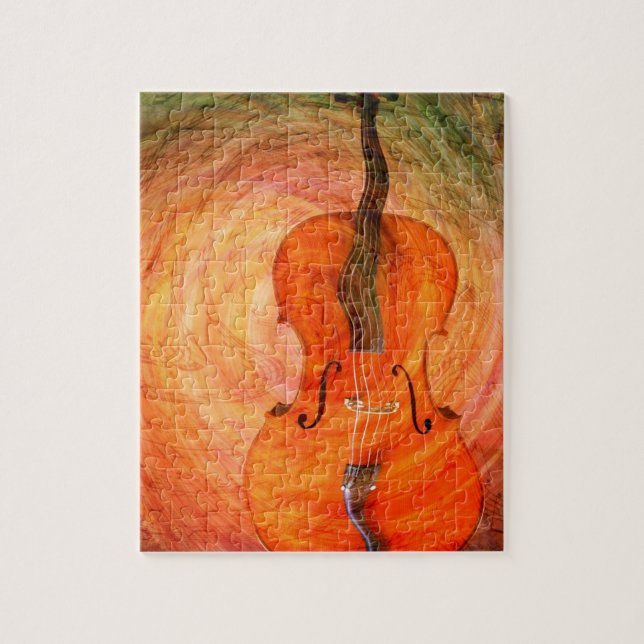 Surreal Cello With Musical Notes Jigsaw Puzzle (Vertical)