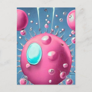 Surreal Cherry Bomb Postcard