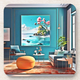 Surreal Coastal Paradise Wall Art for Modern Homes Coaster