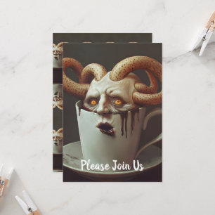 Surreal Coffee Octopus Invitation