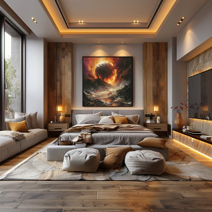 Surreal cosmic cataclysm poster