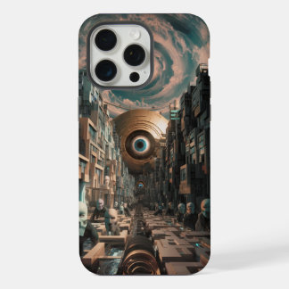 Surreal Cyberpunk City iPhone 15 Pro Max Case