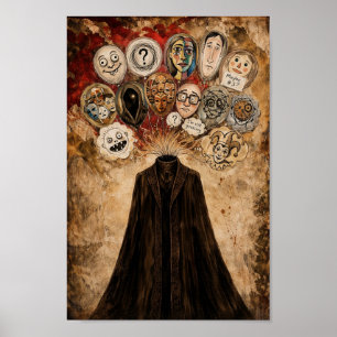 Surreal Dark Art Poster  I'm Slowly Forgetting You