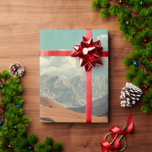 Surreal Desert and Lake with Goldfish Wrapping Paper