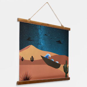 Surreal Desert Night Art Poster Hanging Tapestry