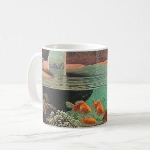 Surreal Doorway in Desert with Underwater Coffee Mug