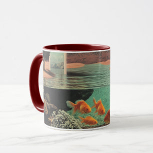 Surreal Doorway in Desert with Underwater Mug