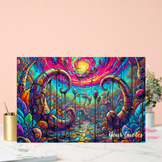 Surreal Dreamscape Portal Colourful Fantasy Acrylic Sign