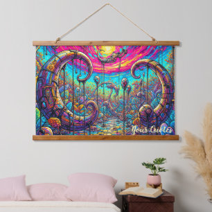 Surreal Dreamscape Portal Colourful Fantasy Hanging Tapestry