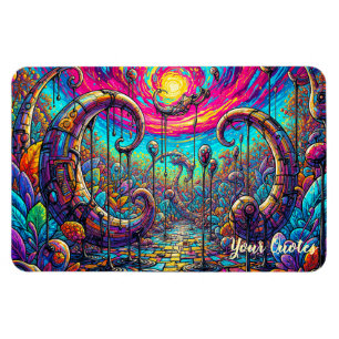 Surreal Dreamscape Portal Colourful Fantasy Magnet