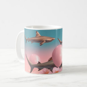 Surreal Dreamscape with Sharks and Balloons Coffee Mug