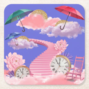 Surreal Dreamy Landscape Coaster Set