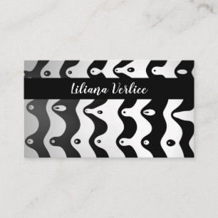 Surreal Dripping Zebra Print Stripes Business Card
