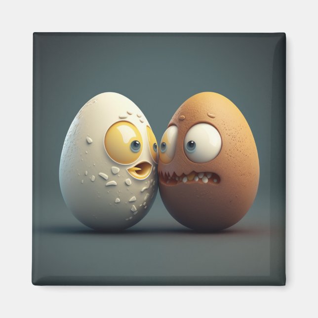 surreal eggs refrigerator magnet (Front)