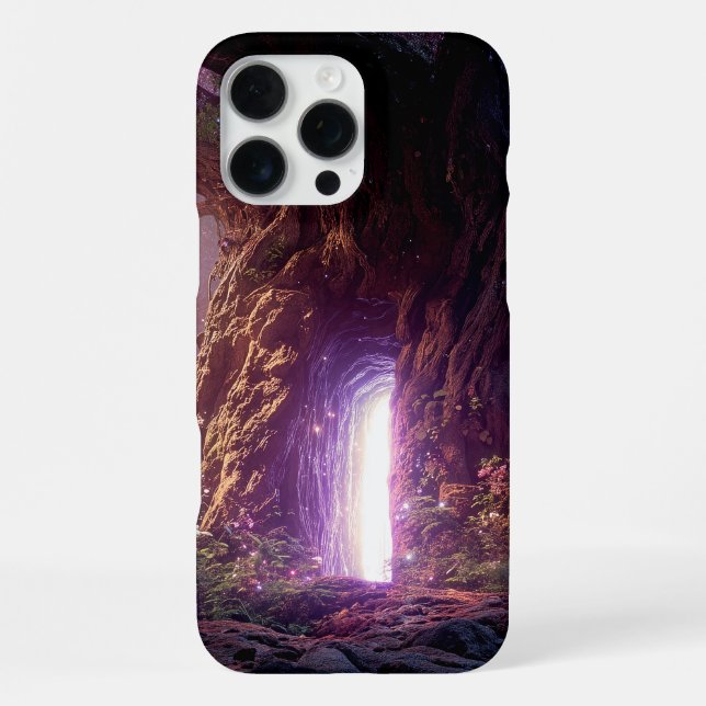 Surreal Enchanted Tree With Glowing Portal iPhone Case (Back)