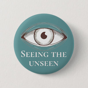 Surreal eye, modern surrealism, seeing bizarre 6 cm round badge