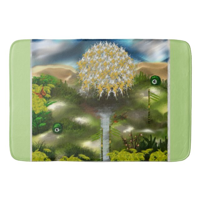 Surreal Eyes Dream of Dandelions Bath Mat (Front)