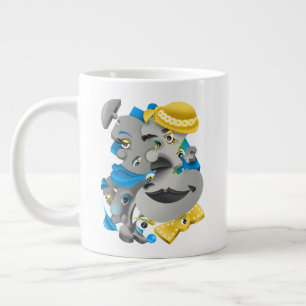Surreal Faces Bold & Artistic Large Coffee Cup