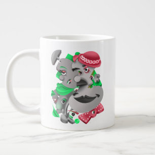 Surreal Faces Bold & Artistic Large Coffee Cup