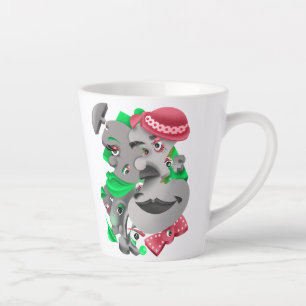 Surreal Faces Bold & Artistic  Latte Cup
