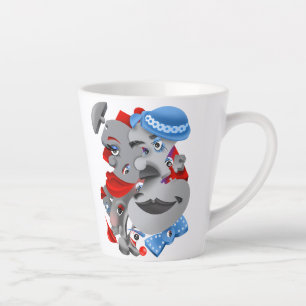 Surreal Faces Bold & Artistic  Latte Cup