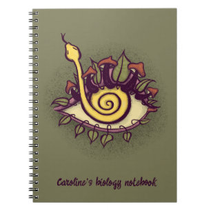 Surreal Fall Eye Snake and Mushroom - Weird Nature Notebook