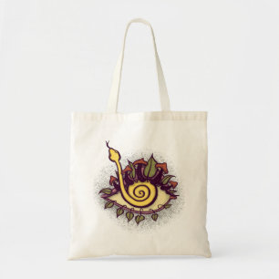 Surreal Fall Eye Snake and Mushroom - Weird Nature Tote Bag