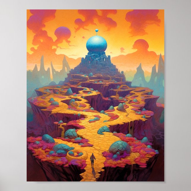 Surreal Fantasy City Poster (Front)