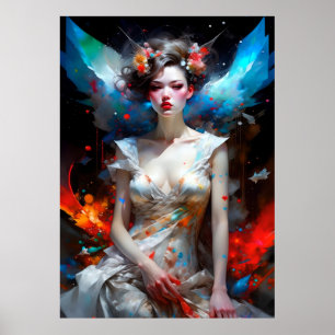 Surreal Fantasy Fantastic  Girl Art Ai Poster
