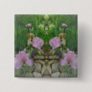 Surreal Fantasy Iris Floral Path 15 Cm Square Badge