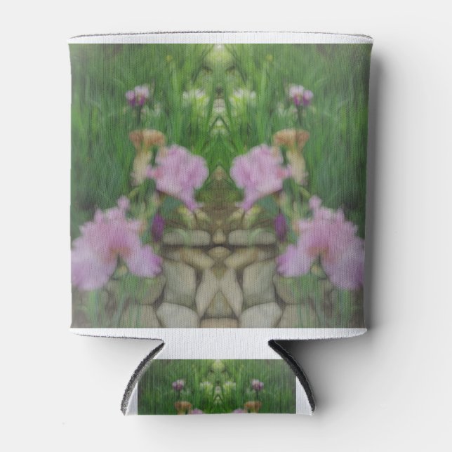 Surreal Fantasy Iris Floral Path Can Cooler (Front)