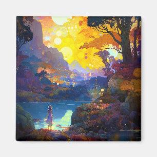 Surreal Fantasy Landscape Art Magnet