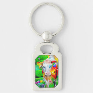 Surreal Farm Art Key Ring