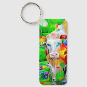 Surreal Farm Art Key Ring