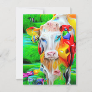 Surreal Farm Art Postcard