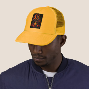 Surreal Flame Vector Art - 4K Render for -Cap Trucker Hat