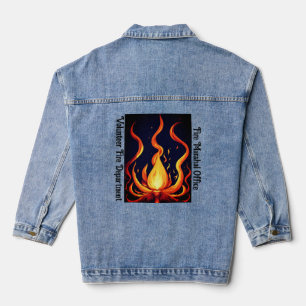Surreal Flame Vector Art - 4K Render for - Denim Jacket