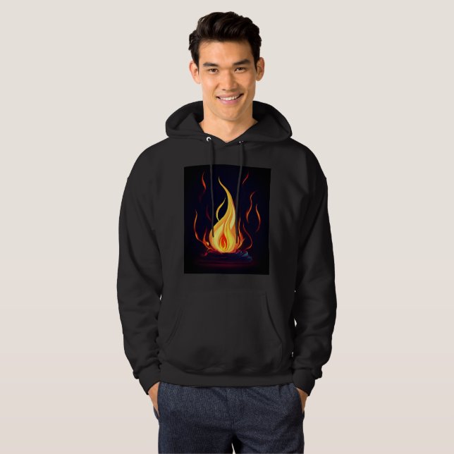 "Surreal Flame Vector Art - 4K Render for - Hoodie (Front Full)