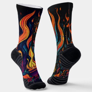 Surreal Flame Vector Art - 4K Render for - Socks