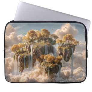 Surreal Floating Islands With Golden Trees Laptop Sleeve