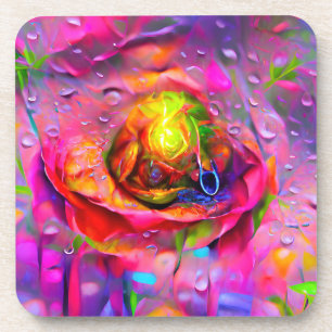 Surreal Floral Art Coaster