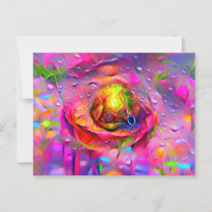 Surreal Floral Art Postcard