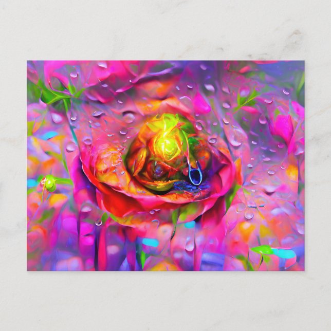 Surreal Floral Art Postcard (Front)
