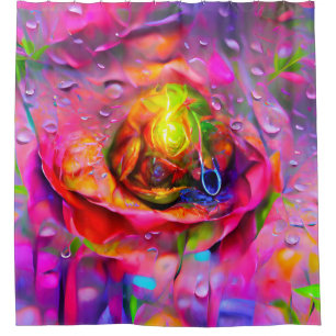 Surreal Floral Art Shower Curtain