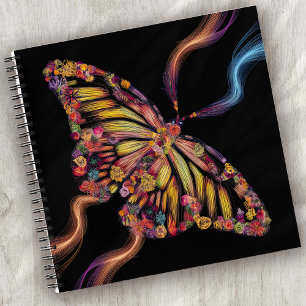 Surreal Floral Butterfly Notebook